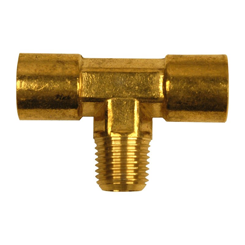 Campbell Hausfeld PA104000AV Tee Fitting, 1/4 in, MNPT x FNPT, Brass, Pack of 4
