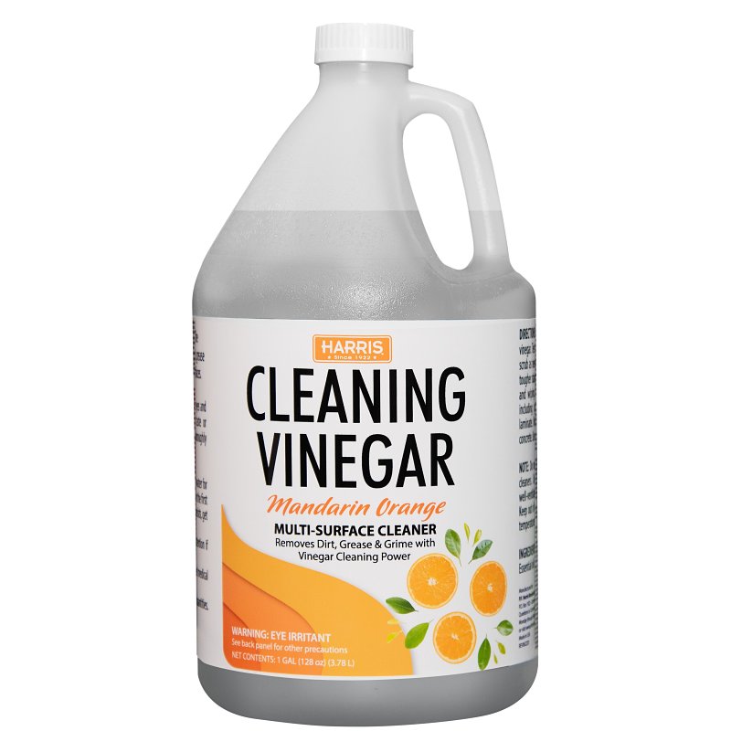 Harris OVINE-128 Cleaning Vinegar, 128 oz Jug, Liquid, Mandarin Orange, Clear