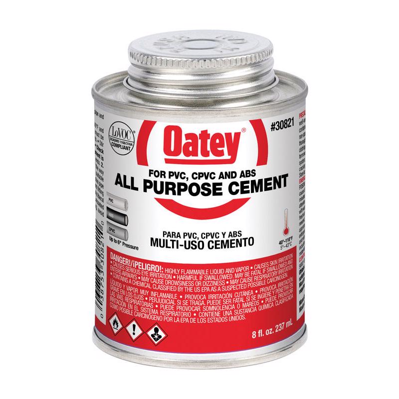 Oatey Clear All-Purpose Cement For ABS/CPVC/PVC 16 oz