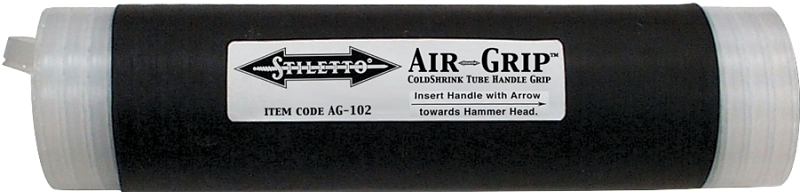 Stiletto AG-102 Handle Grip Wrap Tube, Rubber, Black, For: 1-7/8 to 3/4 in Dia Handles
