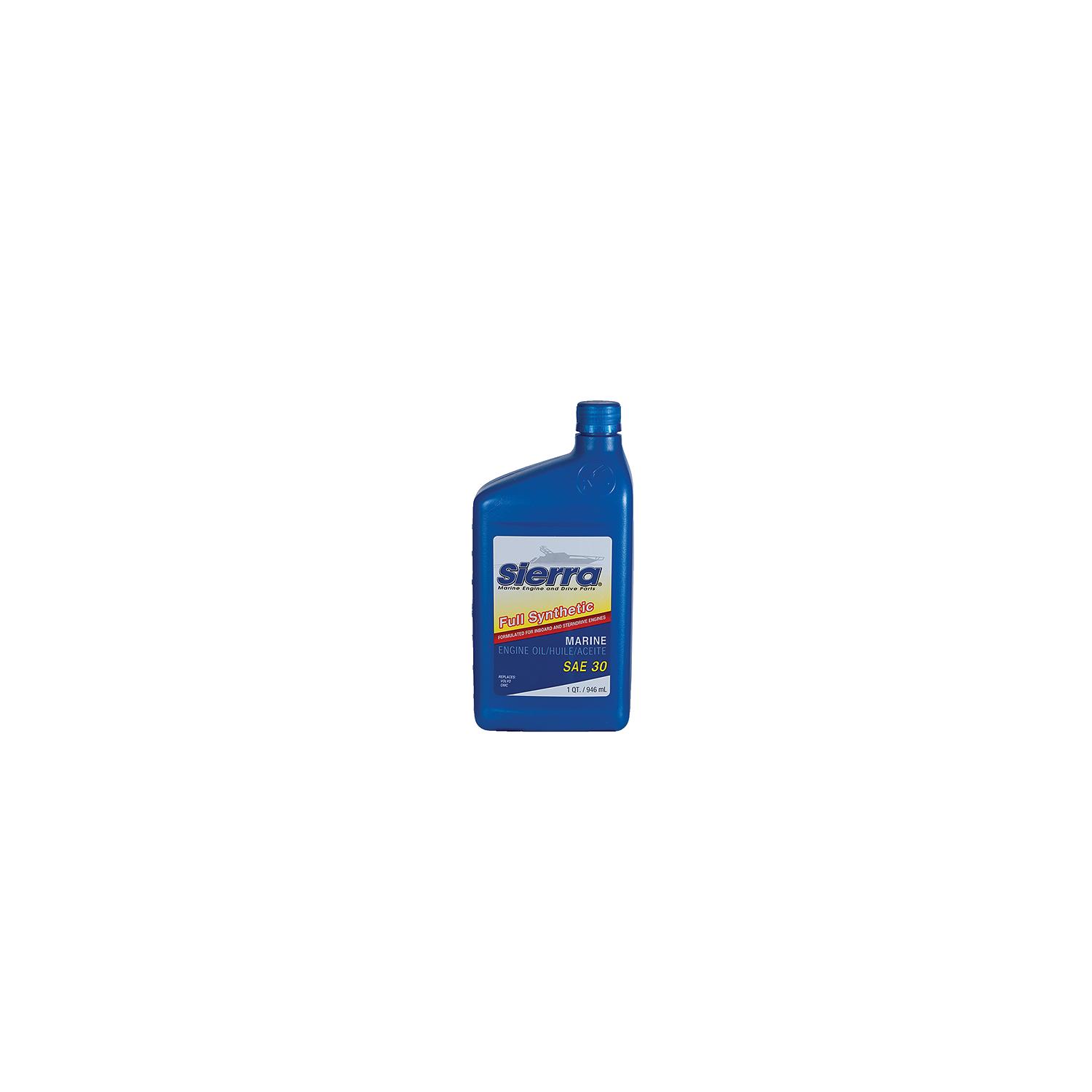 Sierra 94104 30 Wt. Full Synthetic 4-Cycle Marine Engine Oil, 5 Qt., Pack of 4