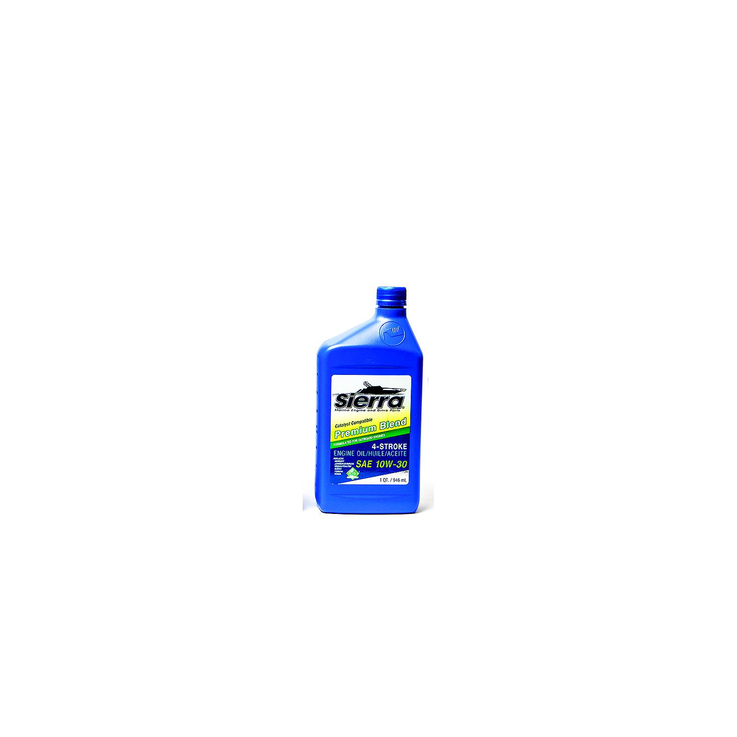 Sierra 9420CAT2 4-Stroke Mineral Forumulation Marine Outboard Engine Oil, 10W-30, Qt., Pack of 12
