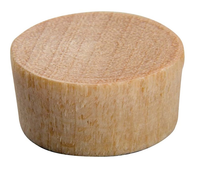 Waddell 8300.38 DP Flat Head Plug, Birchwood, 3/8 in Dia, Pack of 10