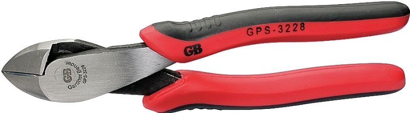 Gardner Bender GPS-3228 Diagonal Cutting Plier, 8 in OAL, 1-3/8 in Jaw Opening, Red Handle, Comfort Grip Handle
