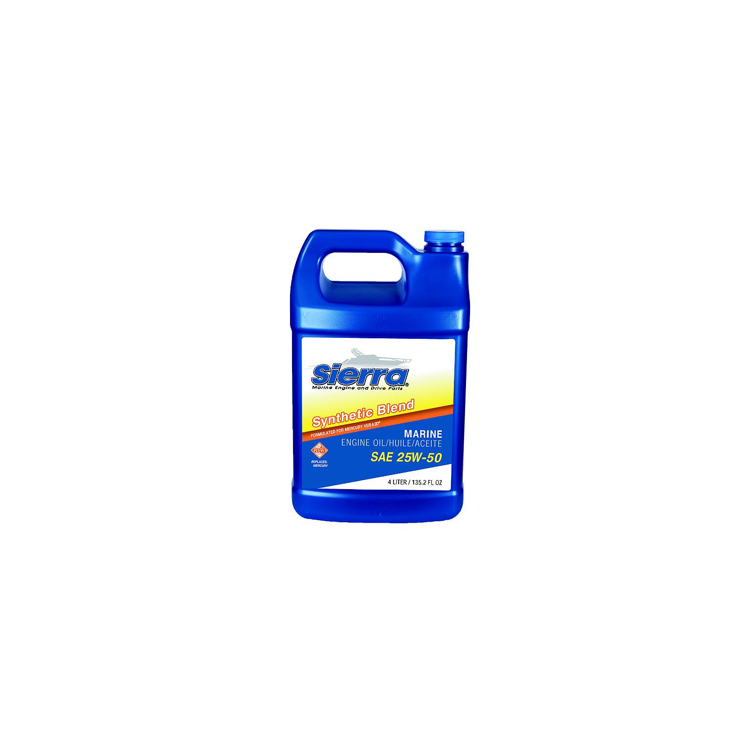 25W50 FCW 4-Cycle Outboard Synthetic Blend Oil, 4L, Pack of 4