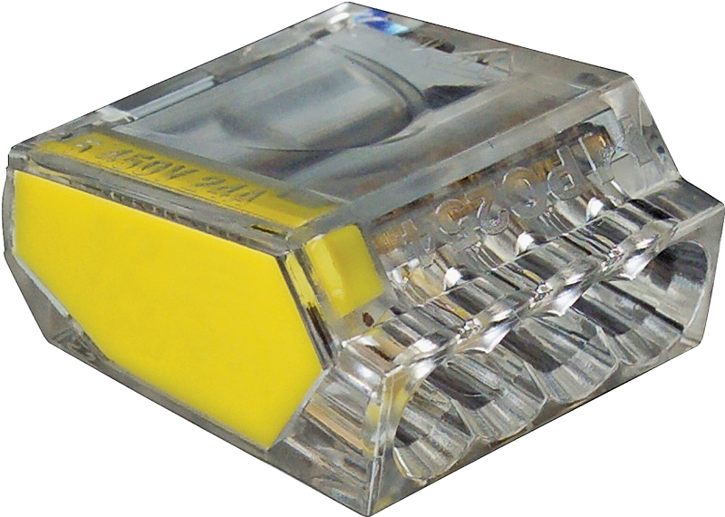 Gardner Bender PushGard 10-PC4 Wire Connector, 12 to 22 AWG Wire, Copper Contact, Polycarbonate Housing Material, Yellow