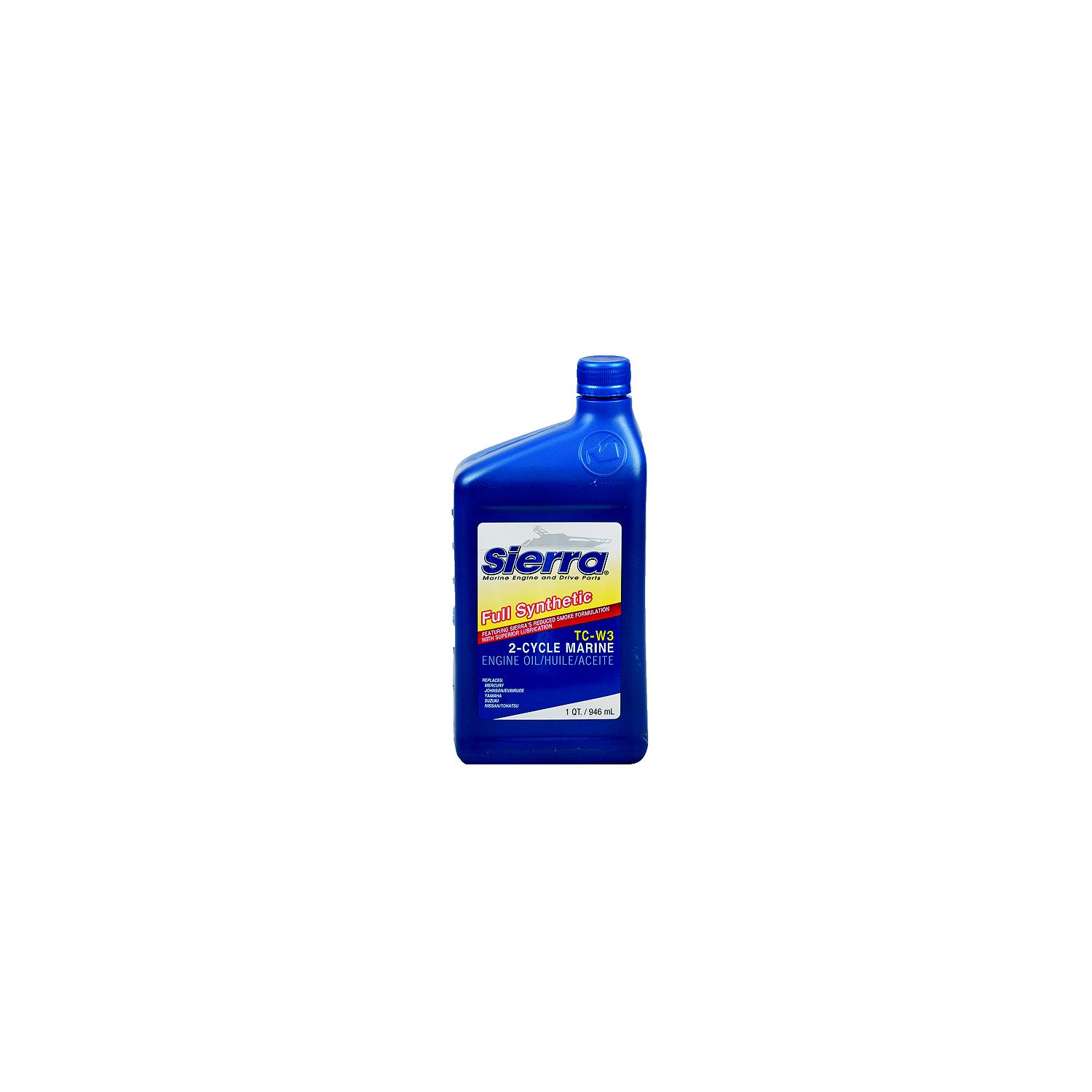 Sierra 95402 Fully Synthetic TC-W3 2-Stroke Outboard Oil, Qt., Pack of 12