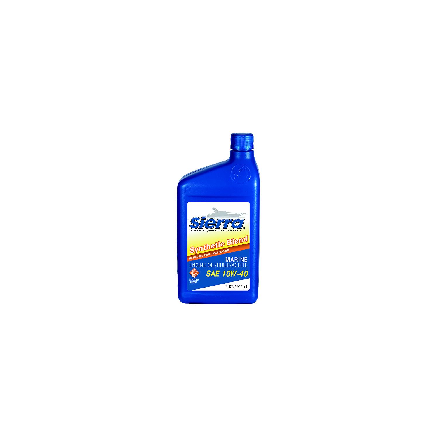 Sierra 95513 10W40 FCW 4-Cycle Outboard Synthetic Blend Oil, Gal., Pack of 6