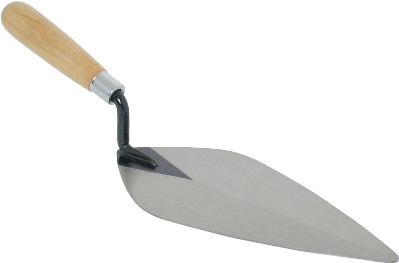 QLT 926-3 Brick Trowel, 10 in L Blade, 4-3/4 in W Blade, Steel Blade, Hardwood Handle