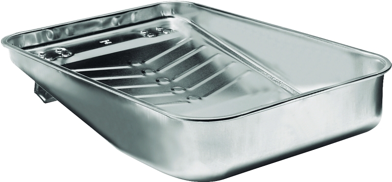 Wooster R405-13 Paint Tray, 19 in L, 13 in W, 3 qt Capacity, Steel, Clear