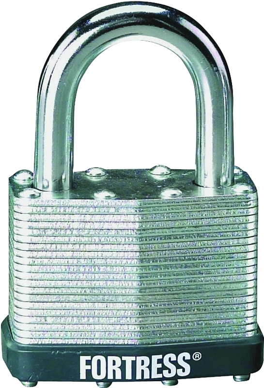 Master Lock Fortress Series 1803Q Padlock, Keyed Alike Key, 1/4 in Dia Shackle, 7/8 in H Shackle, Steel Shackle