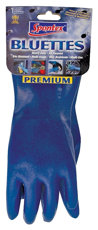 Spontex Bluettes 34331129 Household Protective Gloves, XL, 13.2 in L, Extra-Long Cuff, Neoprene, Blue