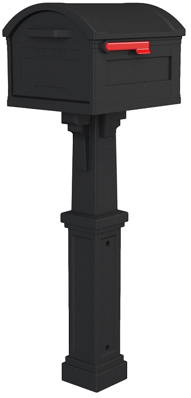 Gibraltar Mailboxes Grand Haven Series GHC40B01 Mailbox Post Combo, 2175 cu-in Mailbo, Plastic Mailbo, 54.12 in H Post