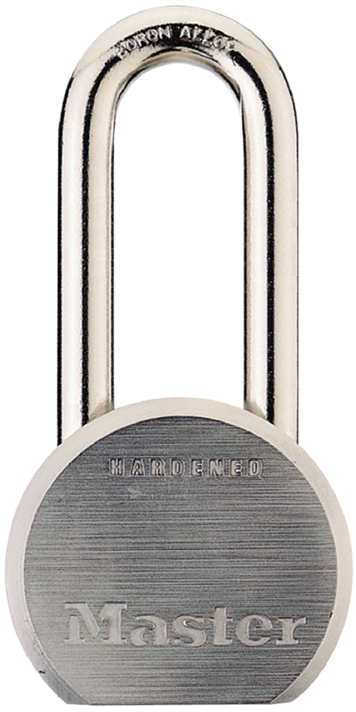 Master Lock 930DLHPF Padlock, Keyed Different Key, 7/16 in Dia Shackle, 2 in H Shackle, Boron Steel Shackle