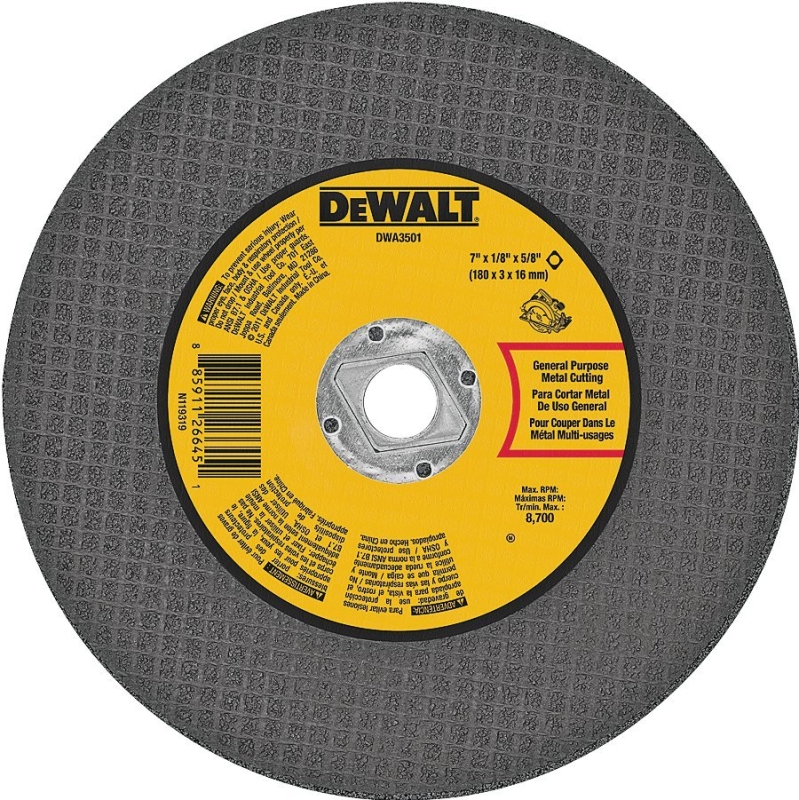 DEWALT DWA3501 Cut-Off Wheel, 4 in Dia, 0.045 in Thick, 5/8 in Arbor, Aluminum Oxide Abrasive