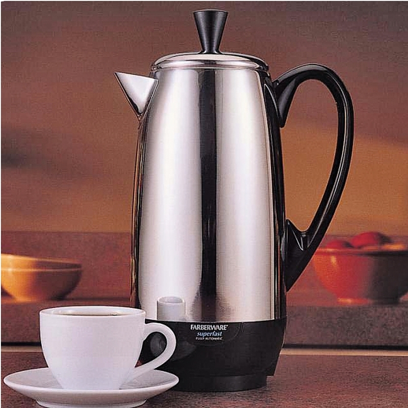 Farberware FCP412 Electric Percolator 2 to 12 Cup 1 W Stainless Steel Knob Control VORG6207625 FCP412