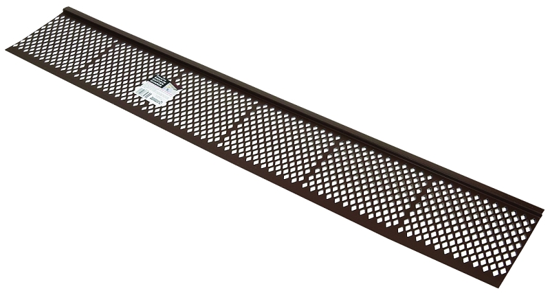 Amerimax 85379 Gutter Guard, 36 in L, 6-1/2 in W, PVC, Brown, Snap-In Mounting, Pack of 75
