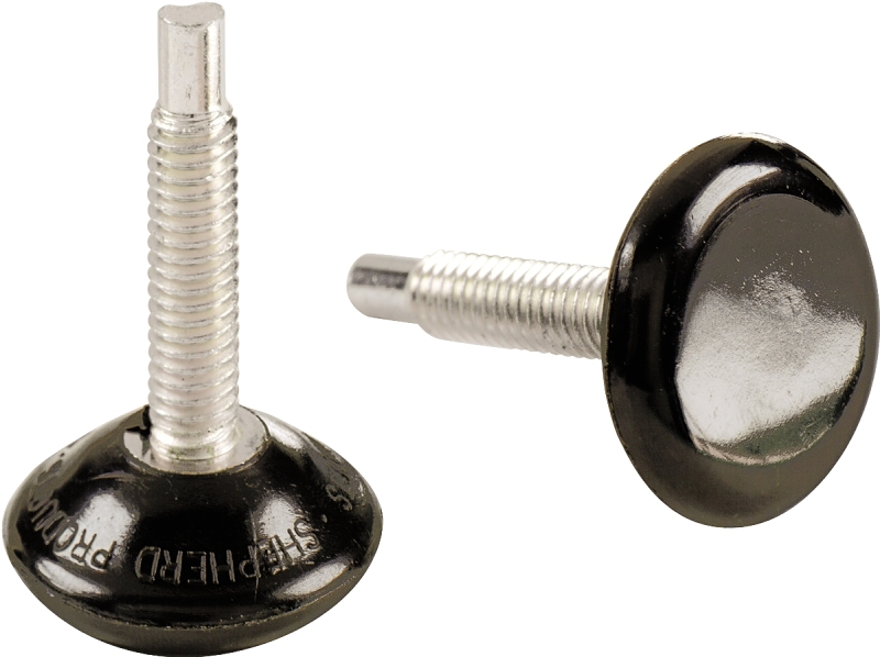 Shepherd Hardware 9444 Threaded Stem Furniture Glide, Phenolic, Black, 1-1/4 in Dia Dimensions