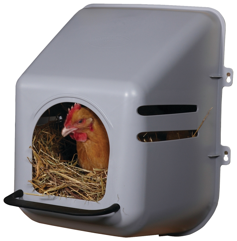Little Giant 163620 Nesting Box, Black/Neutral Gray, 19-3/4 in H, 15.88 in W, Polyethylene