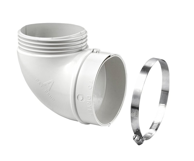 Lambro 3003L Quick-Fit Clothes Dryer Exhaust Elbow, Plastic
