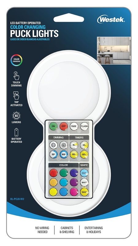 Battery operated color changing puck lights cheap