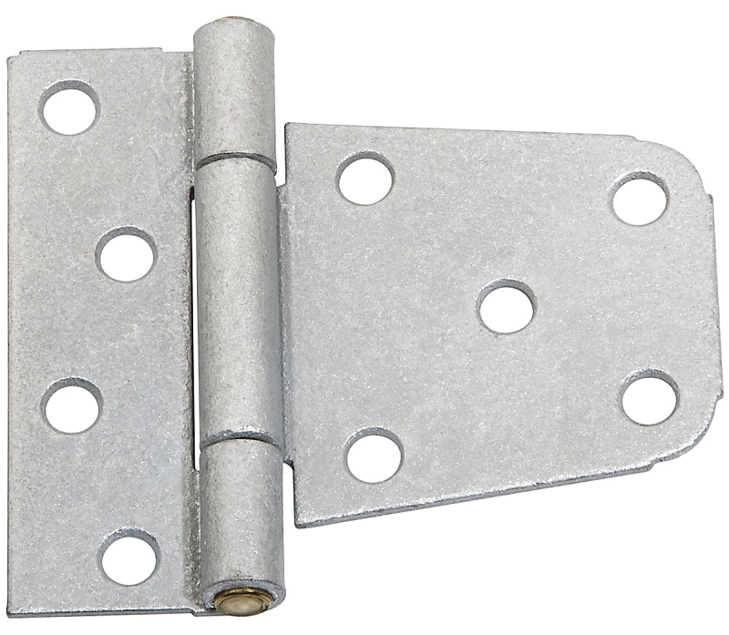Stanley Hardware N238-212 Gate Hinge, 4-9/32 in H Frame Leaf, 1-1/4 in Thick Frame Leaf, Steel, Galvanized, 48 lb