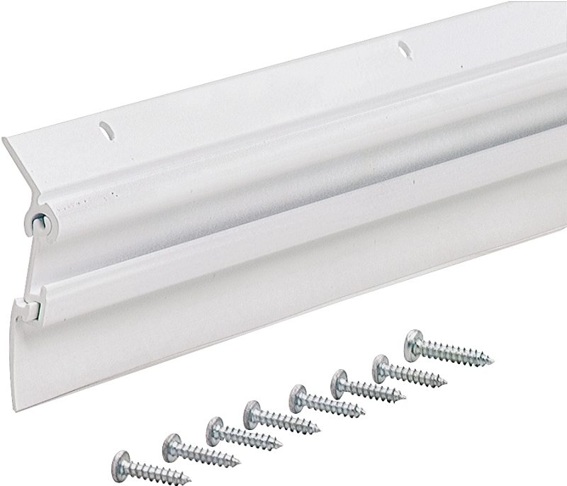 M-D Flex-O-Matic Series 07179 Door Sweep, 36 in L, 3/8 in W, Aluminum Flange, Vinyl Insert