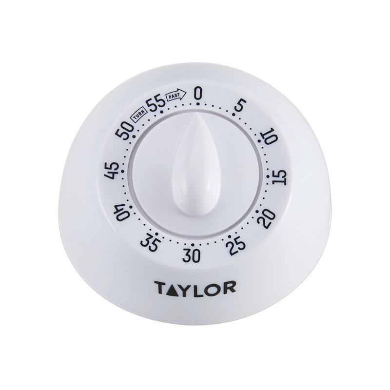 Taylor 5832 Mechanical Timer, 60 min, White