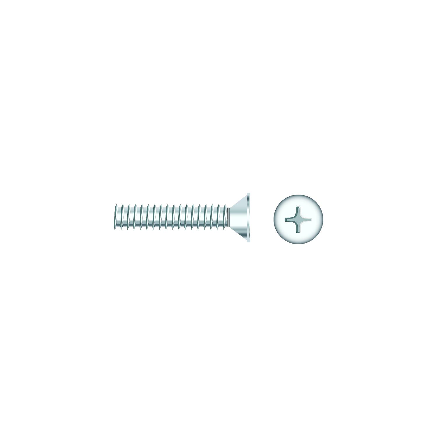 Seachoice 01789 Chrome Plated SS Phillips Machine Screw - Flat Head, 1/4-20 x 1â³