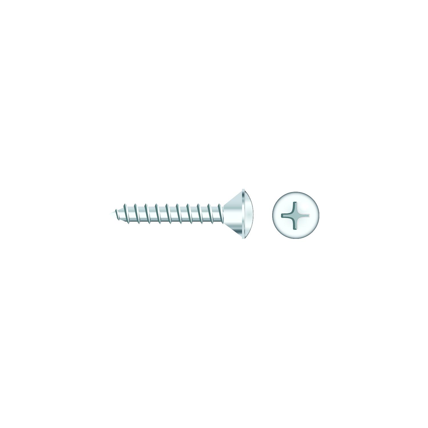 Seachoice 01800 Chrome Plated SS Phillips Tapping Screw - Oval Head, #8 x 1/2â³