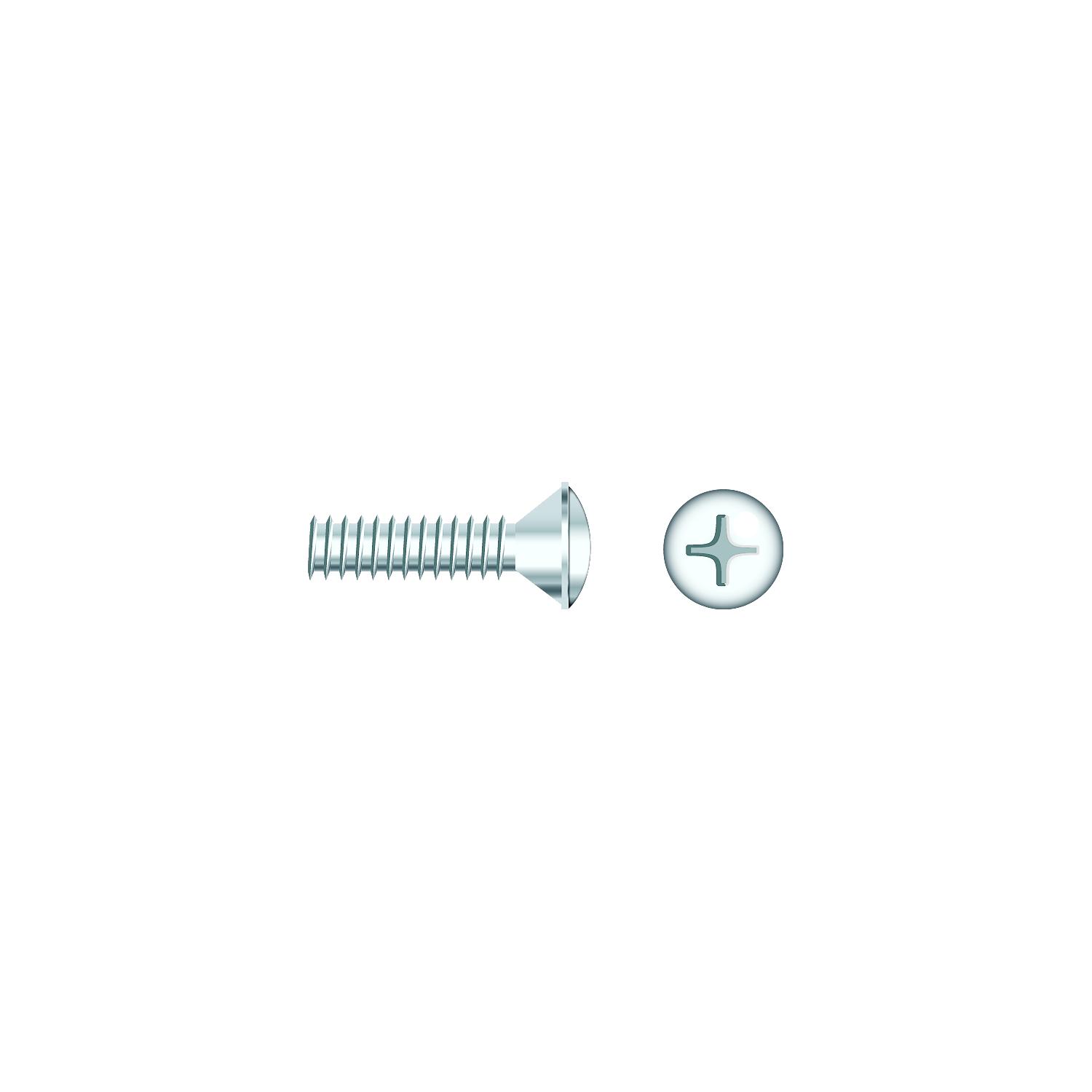Seachoice 01808 Chrome Plated SS Phillips Machine Screw - Oval Head, 8-32 x 2â³