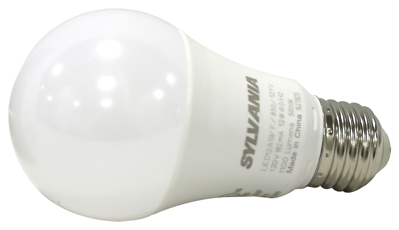 Sylvania 78100 LED Bulb, General-Purpose, A19 Lamp, 75 W Equivalent, E26 Medium Lamp Base, Frosted, Daylight Light