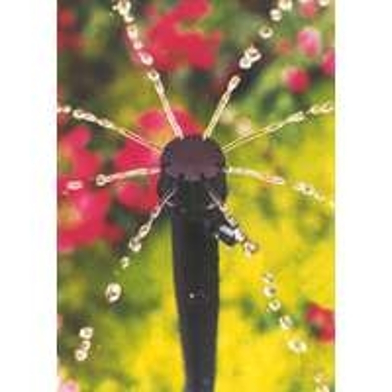 Raindrip 15600UB Full-Circle Pattern Flow Bubbler, Adjustable, Polyethylene, Black