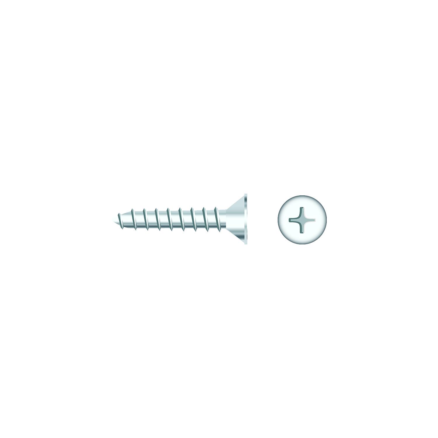 Seachoice 01784 Chrome Plated SS Phillips Tapping Screw - Flat Head, #6 x 1/2â³