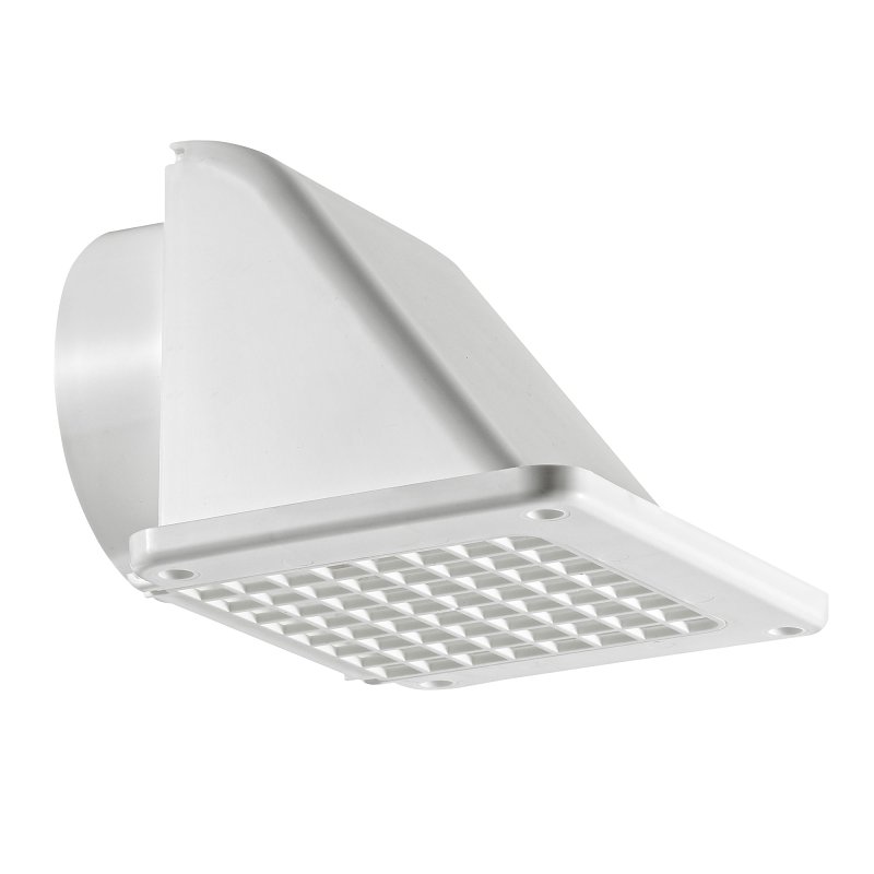 Lambro 164W Soffit Exhaust Dual Opening Vent, 8.91 in L, 7.63 in W, Plastic, White
