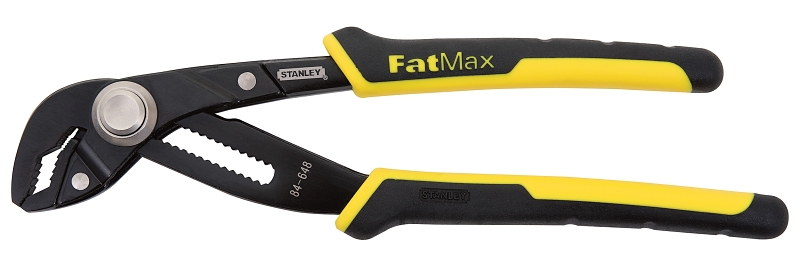 STANLEY Push-Lock Series 84-648 Groove Joint Plier, 10-5/16 in OAL, Black/Yellow Handle, Comfort Grip Handle