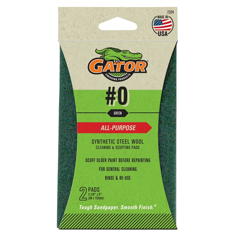 Gator 7324 Scuffing Pad, 6 in L, 3-7/8 in W, 3 Grit, Stearate Abrasive