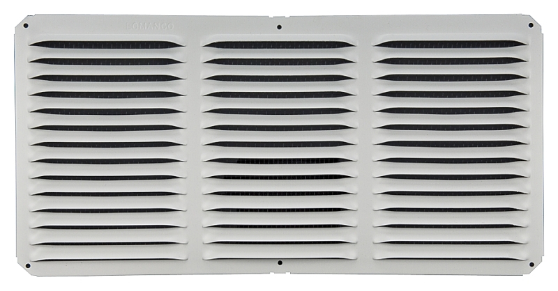 Lomanco LomanCool C816W Cornice Vent, 8 in L, 16 in W, 65 sq-ft Net Free Ventilating Area, Aluminum, White, Pack of 12