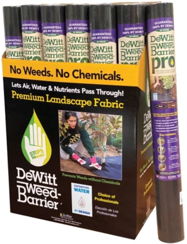 DeWitt DWB303100 Weed Control, Professional, 100 ft L, 3 ft W, Polypropylene Fabric