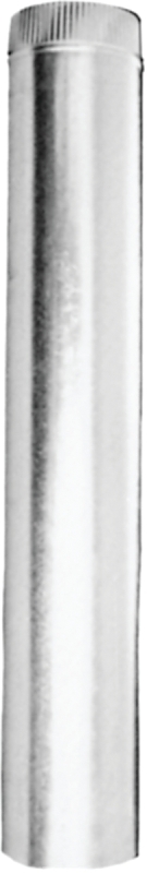 AmeriVent 3E18 Type B Gas Vent Pipe, 3-1/2 in OD, 18 in L, Aluminum/Steel, Galvanized
