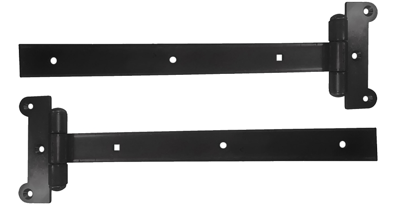 Nuvo Iron SH12BLK Strap Hinge, Steel, Black, Galvanized/Powder-Coated/Satin, Screw Mounting