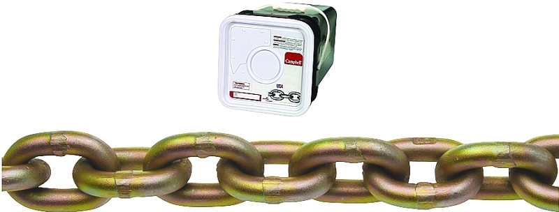 Campbell 0510526 Transport Chain, 5/16 in, 50 ft L, 4700 lb Working Load, 70 Grade, Carbon Steel