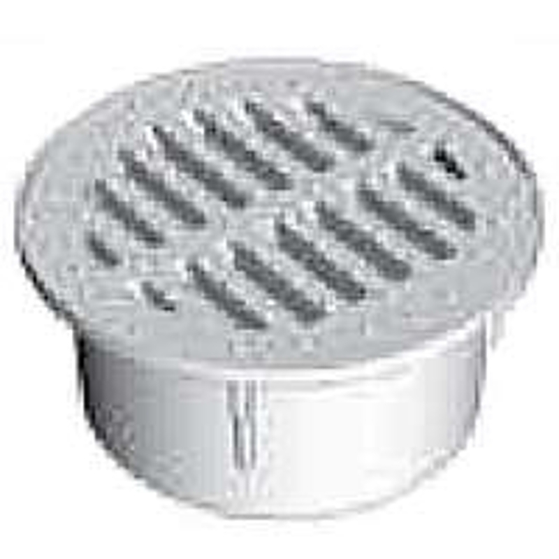 DrainTech 0330SDB Drop-In Drain Grate, 3.58 in Dia, Round, Polyethylene, Black, Yes