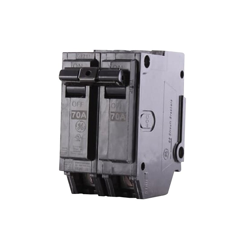 GE Industrial Solutions THQL2170 Feeder Circuit Breaker, Type THQL, 70 A, 2-Pole, 120/240 V, Non-Interchangeable Trip