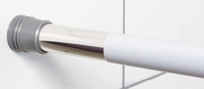 Zenna Home 600W Shower Rod Cover Rust Resistant PVC Vinyl White For 60 in Shower Rods VORG5091541 600W