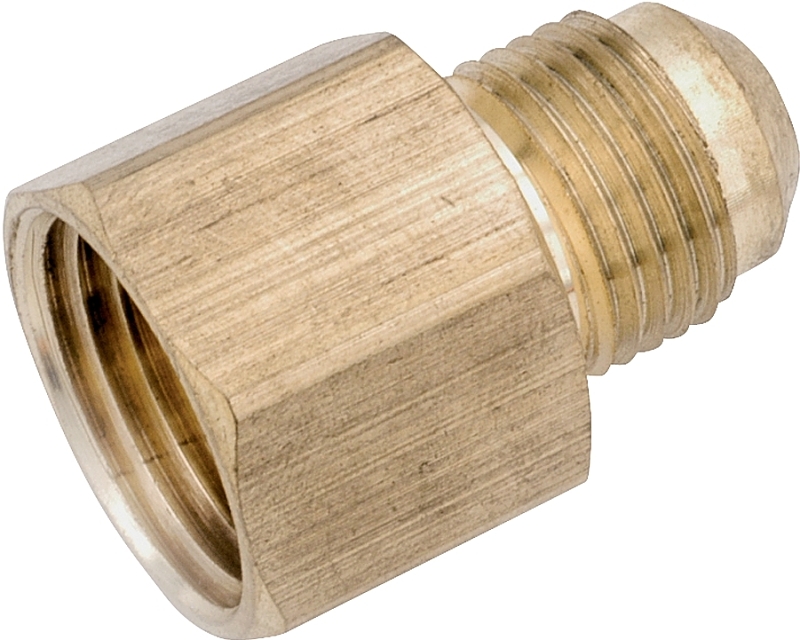 Anderson Metals 754046-0812 Tube Coupling, 1/2 x 3/4 in, Flared x FNPT, Brass