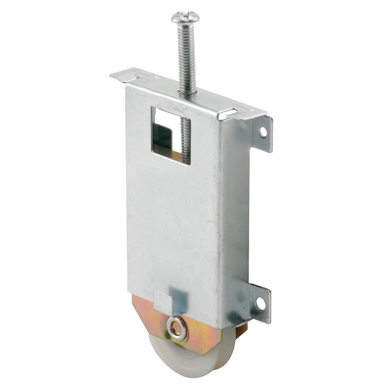 Prime-Line N 6630 Door Roller, 1-1/2 in Dia Roller, Steel, 1-Roller, Bottom Mounting