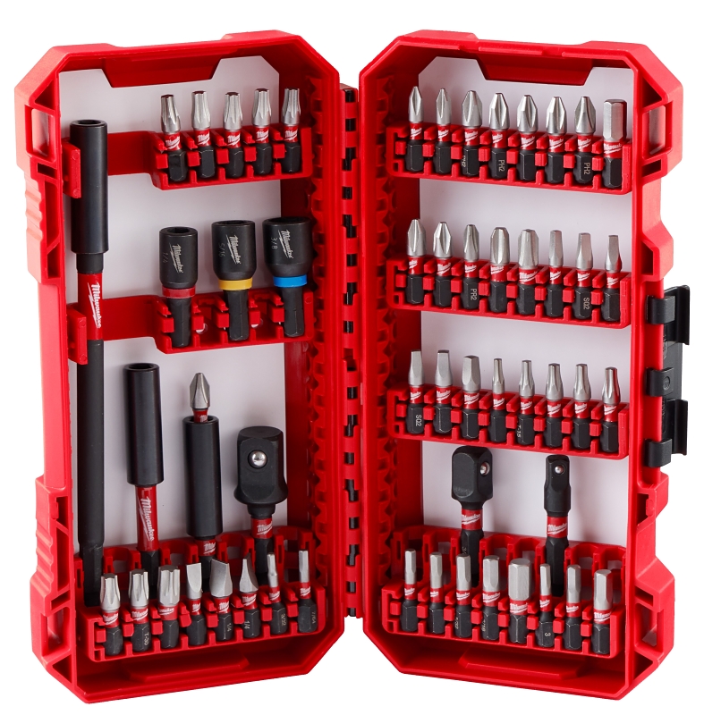 Milwaukee SHOCKWAVE 48-32-4096 Impact-Duty Driver Bit Set, 55-Piece, All-Purpose, Alloy Steel, Silver