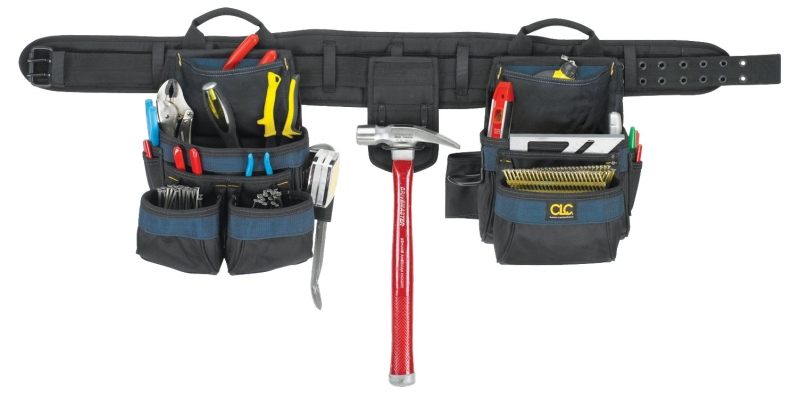 CLC TOOL WORKS 2605 4-Piece Carpenter's Combo Tool Belt, 29 to 46 in Waist, Ballistic Poly Fabric, 20-Pocket