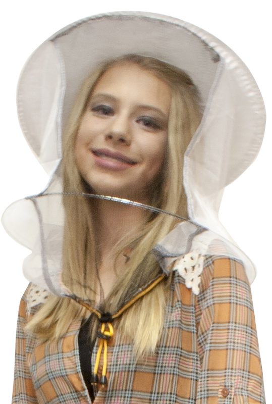 Harvest Lane Honey CLOTHBV-101 Beekeeping Veil, Wired Front, Drawstring Cinch Hood, Polycotton